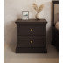 UNICORN Leroy bedside table Black oak 52 cm