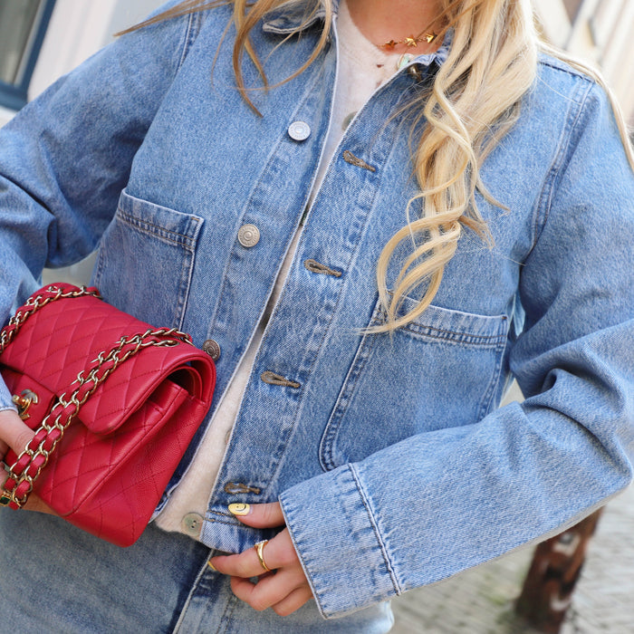 UNICORN Light Blue Cropped Denim Jacket Trendy Short Denim Jacket for Women xs s m l xl