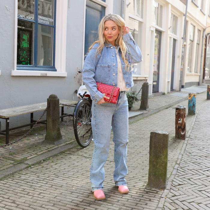 UNICORN Light Blue Cropped Denim Jacket Trendy Short Denim Jacket for Women xs s m l xl
