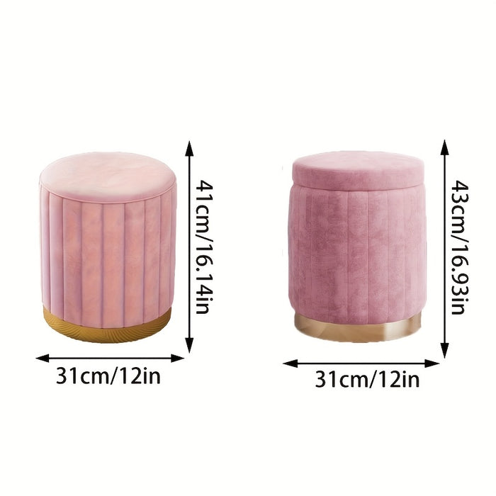 UNICORN Light Luxury Round Makeup Stool, Bedroom Internet Celebrity Sofa Chair