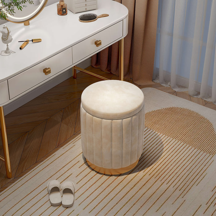 UNICORN Light Luxury Round Makeup Stool, Bedroom Internet Celebrity Sofa Chair