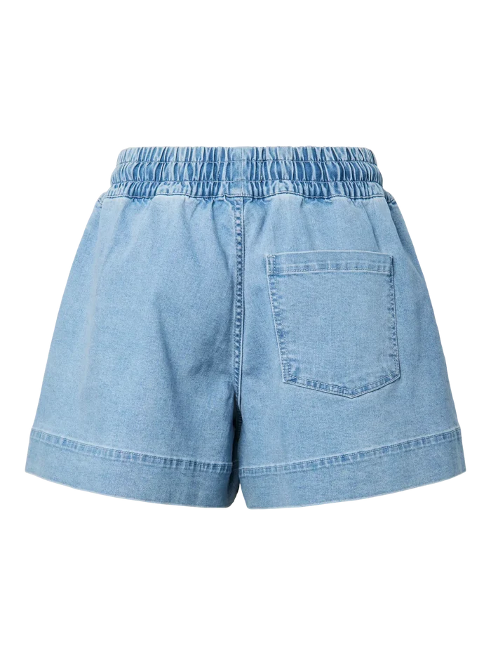 UNICORN Light Wash Denim Jogger Shorts with Elastic Waistband xs s m l xl