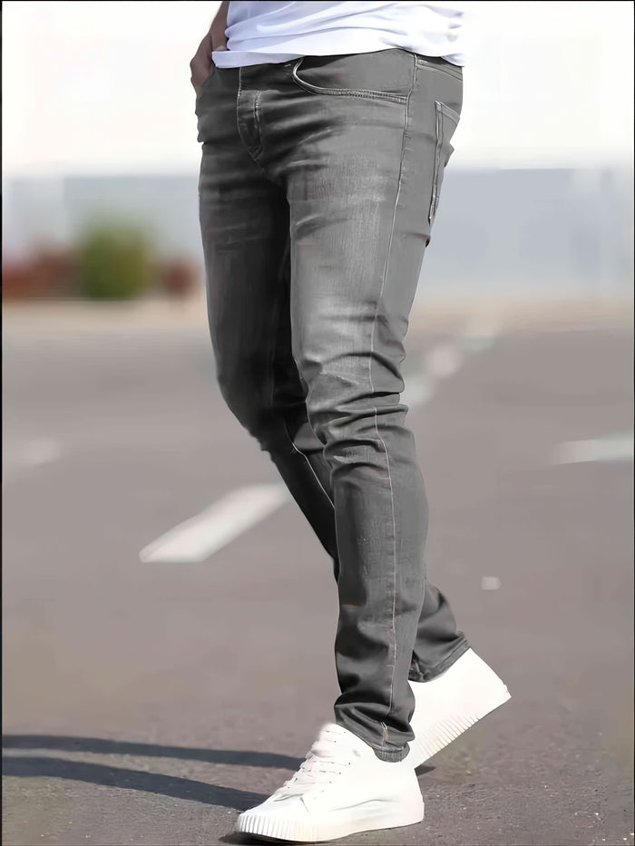 UNICORN Men Casual Slim-Fit Stretch Pants Blue Grey s m l xl xxl