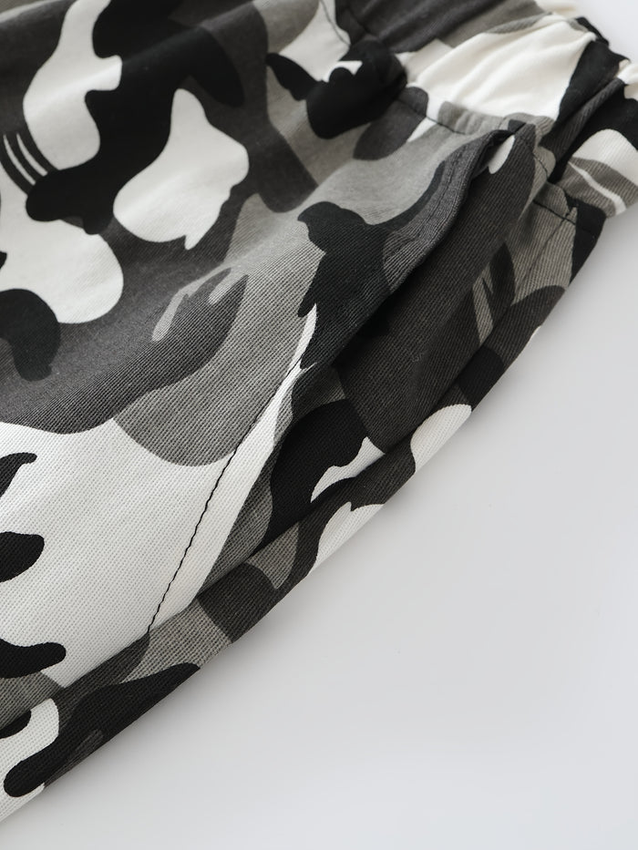 UNICORN Men's Drawstring Spring/Autumn Pure Cotton Camouflage Casual Pants xs s m l xl xxl