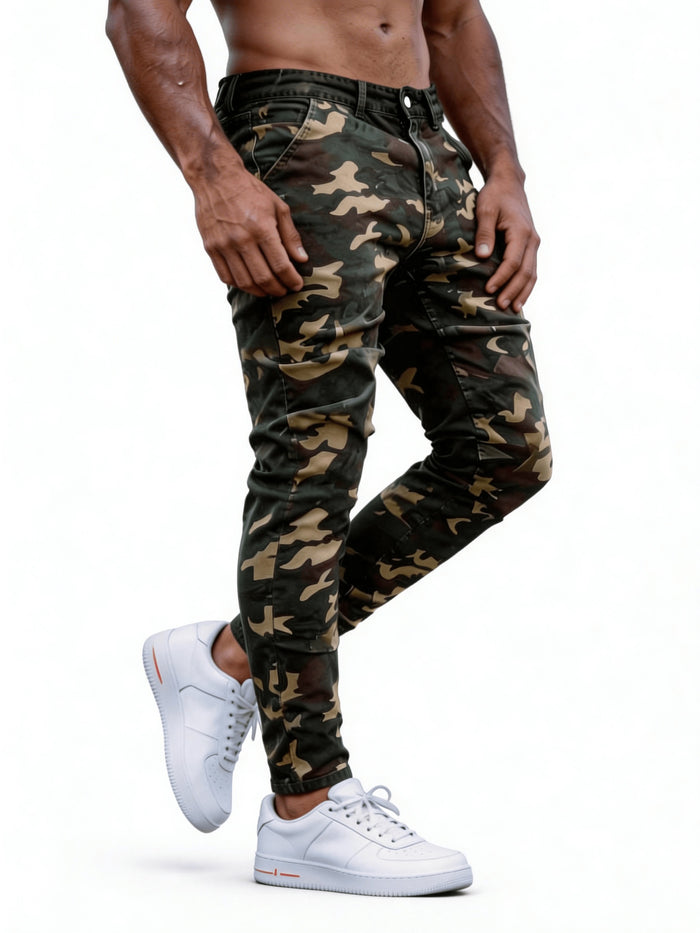 UNICORN Men'S Fashion Street Slim Camouflage Jeans s m l xl xxl