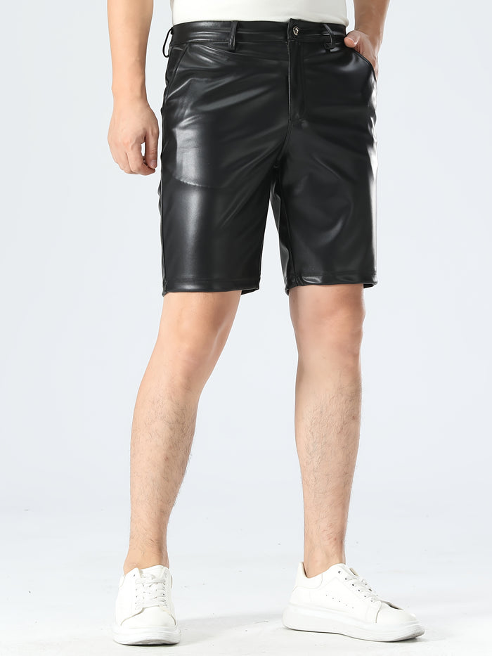 UNICORN Mens Faux Leather Shorts s m l xl xxl