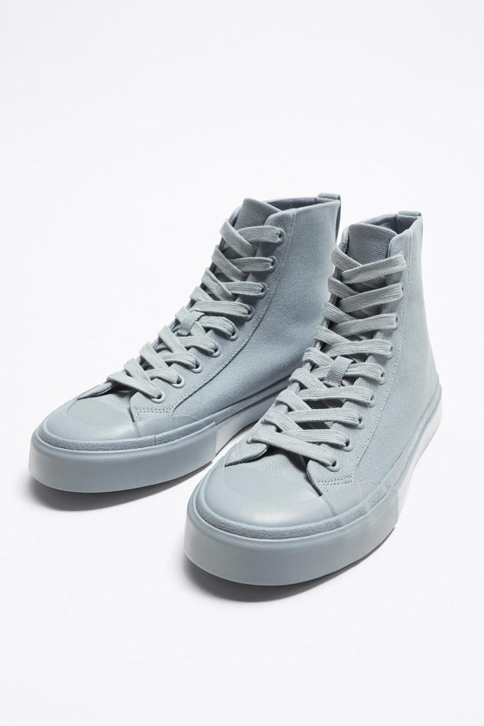 UNICORN men's high-top sneakers lace-up shoes army green light blue light beige navy blue sizes 39 to 45