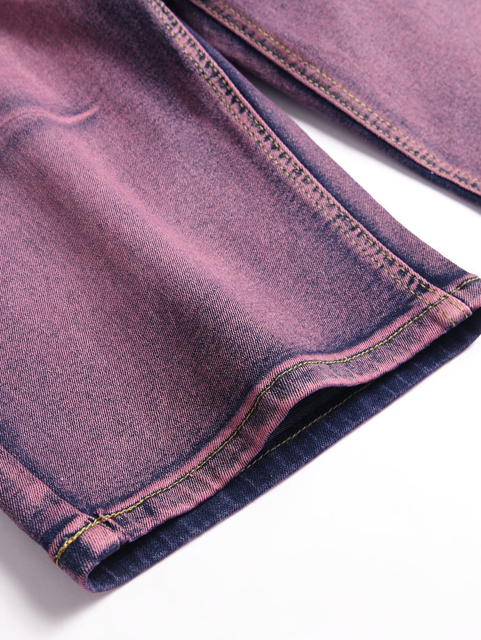 UNICORN Mens Pink Stretch Denim Bermuda Shorts Casual Style Stretch Fabric s m l xl xxl