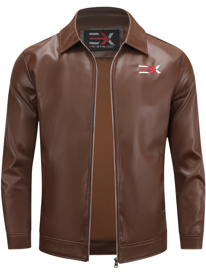 UNICORN Men'S PU Jacket, European Size, Breathable And Versatile Coat m l xl xxl xxxl