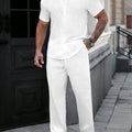 UNICORN Men'S Summer Short Sleeve And Long Pants Two-Piece Camping Set s m l xl xxl