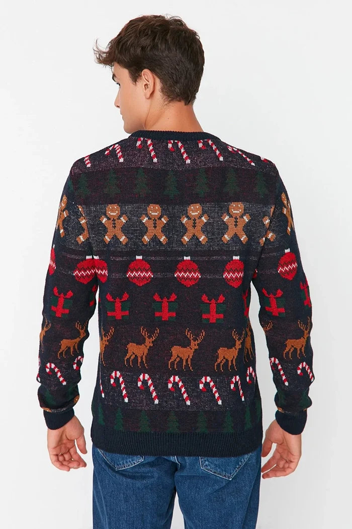 UNICORN Men's sweater Christmas motif dark blue green s m l xl xxl