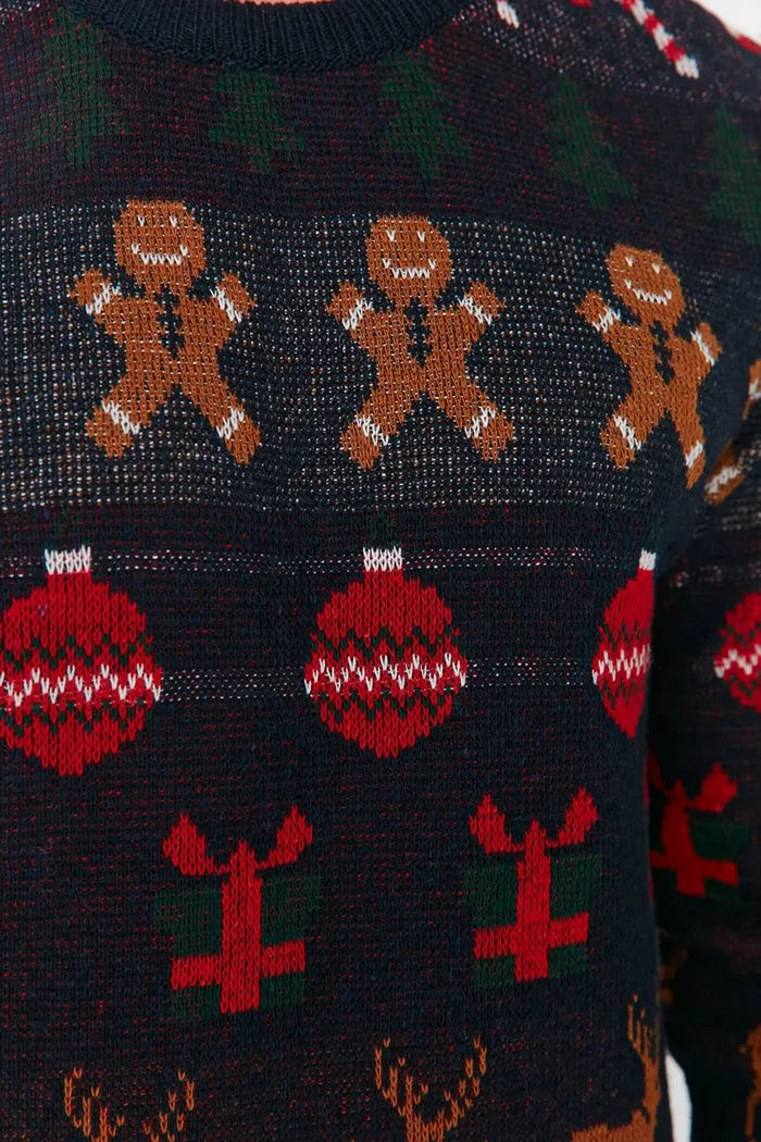 UNICORN Men's sweater Christmas motif dark blue green s m l xl xxl