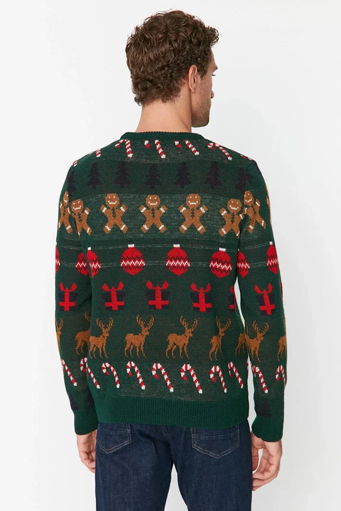 UNICORN Men's sweater Christmas motif dark blue green s m l xl xxl