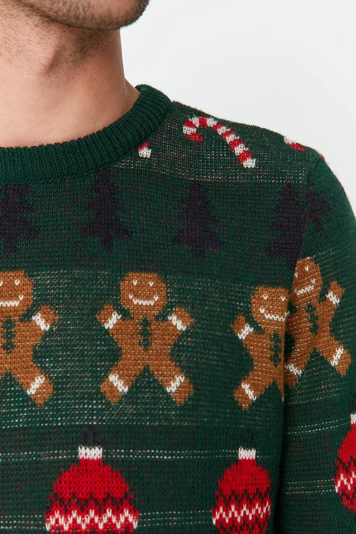 UNICORN Men's sweater Christmas motif dark blue green s m l xl xxl