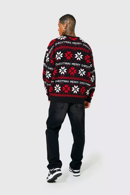 UNICORN Men's sweater Christmas pattern black xs s m l xl