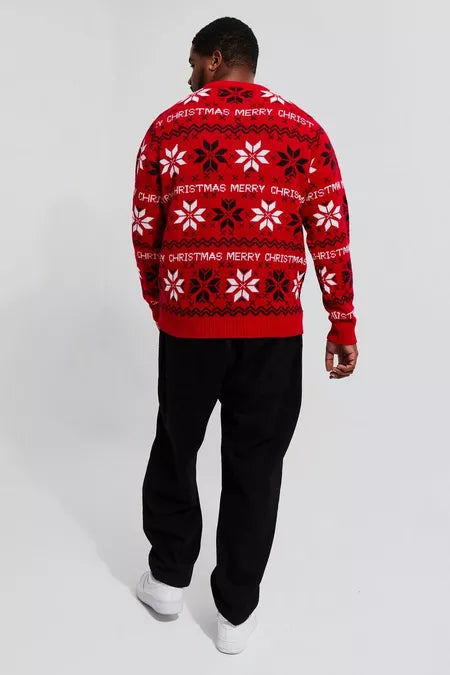 UNICORN Men's sweater Christmas pattern red xxl xxxl xxxxl xxxxxl