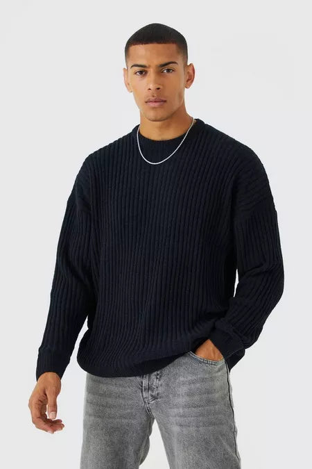 UNICORN Men's sweater rib black xs s m l xl