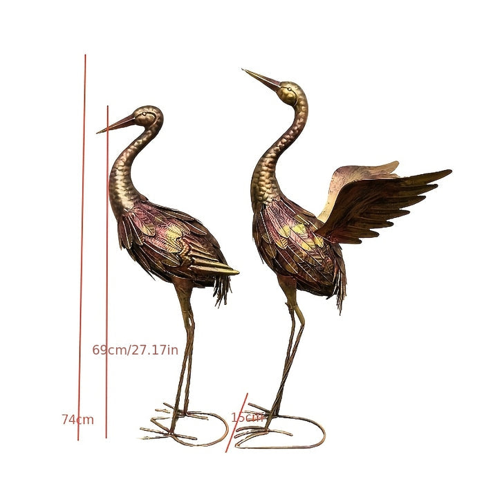UNICORN Metal Crane Courtyard Decoration, Garden Heron Ornament