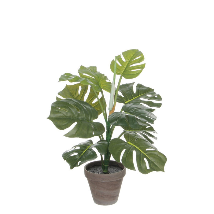 UNICORN Monstera Artificial Plant in Flower Pot Stan - H48 x Ø39 cm - Green