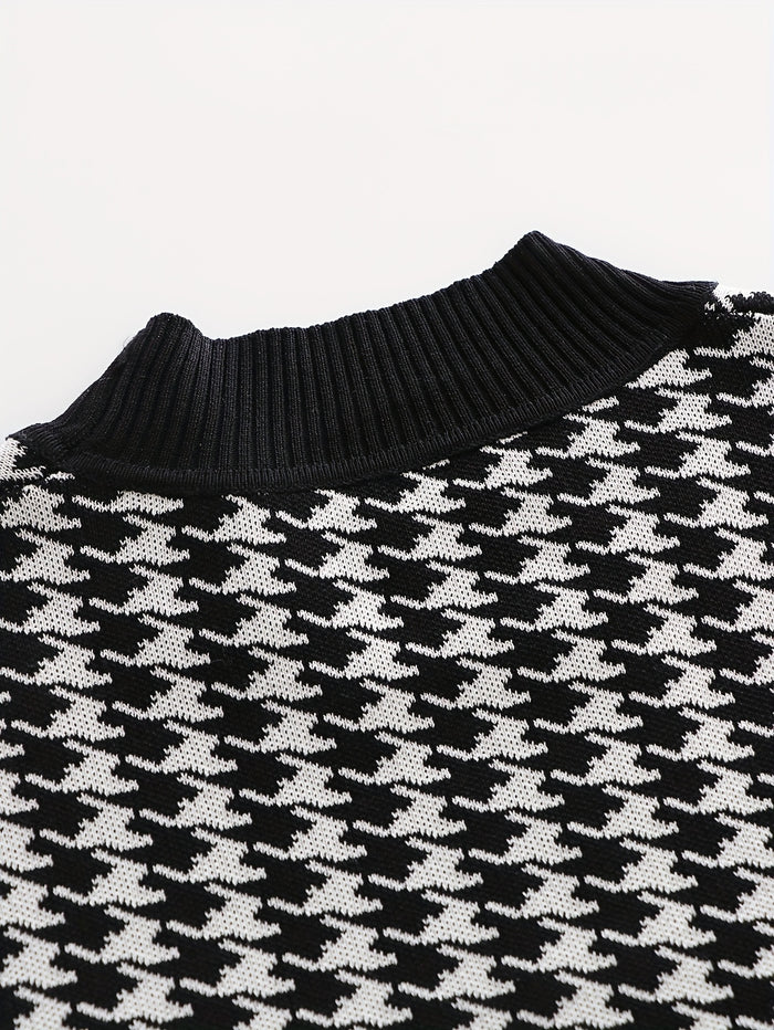 UNICORN New Jacquard Pattern Mid-Neck Knitted Long Sleeve Pullover Sweater s m l xl xxl