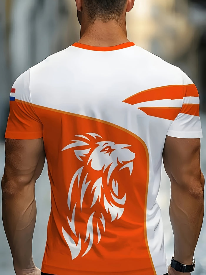 UNICORN Orange Dutch Lion Men's 3D Digital Print T-Shirt s m l xl xxl xxxl