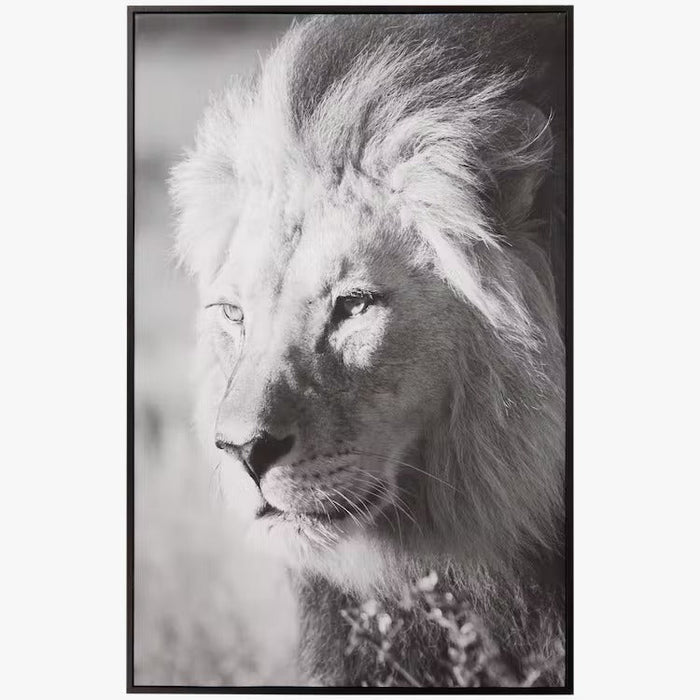 UNICORN Painting Canvas Frame Animal Print Black and White 57.5 x 37.5 cm