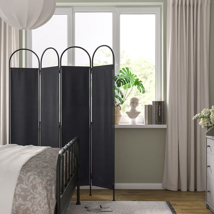 UNICORN Partition wall black 150x175 cm