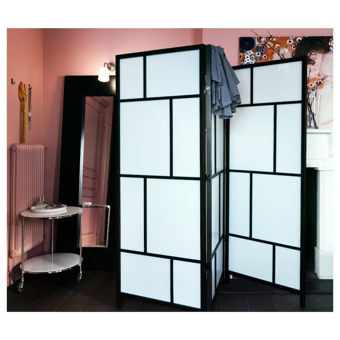 UNICORN Partition wall white black 216x185 cm
