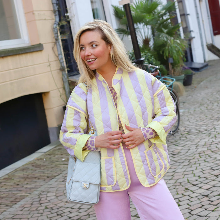 UNICORN Pastel quilted jacket lilac/yellow trendy quilted women's jacket s m l xl