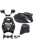 UNICORN Power1 model SP sheet metal set + LED lamp, matte black, 6 pieces, zip2000