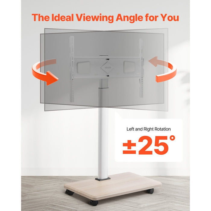 UNICORN Rolling TV Stand Mobile TV Cart