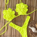 UNICORN Sexy Solid Floral Print Women's Bikini Swimsuit
