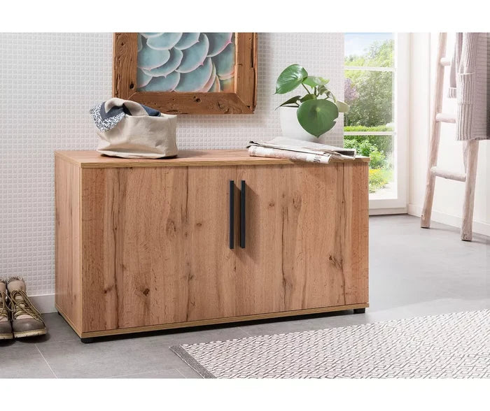 UNICORN Shoe cabinet Dresser white brown gray Width 95 cm Depth 35 cm Height 53 cm