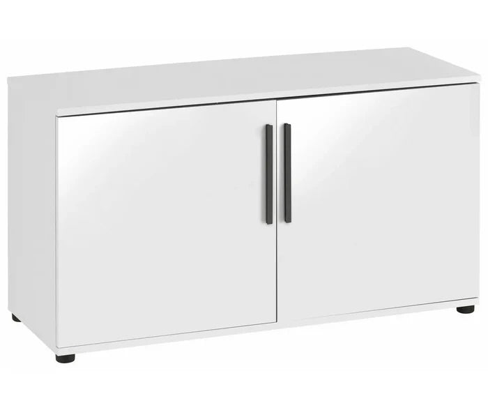 UNICORN Shoe cabinet Dresser white brown gray Width 95 cm Depth 35 cm Height 53 cm