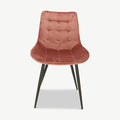 UNICORN Side chair pink velvet and black legs