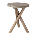 UNICORN Side table brown wood Ø 24x32 cm