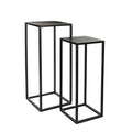 UNICORN Side table set of 2 black 30x30x70