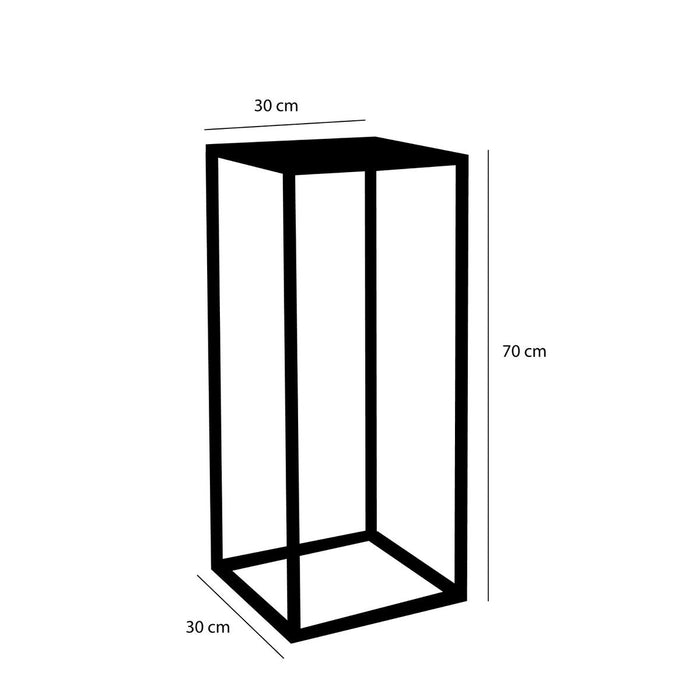 UNICORN Side table set of 2 black 30x30x70