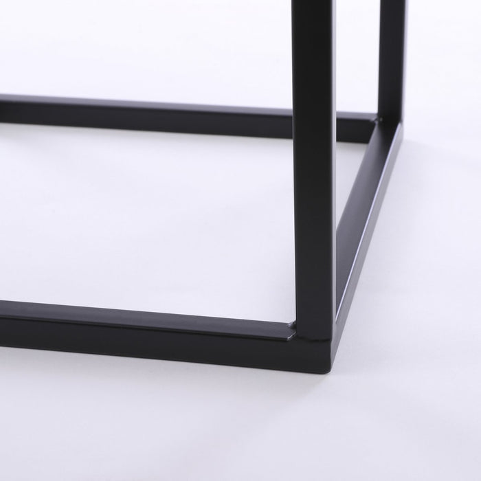 UNICORN Side table set of 2 black 30x30x70