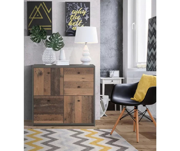 UNICORN Sideboard wall unit modern brown Width 77.2 cm Depth 29.6 cm Height 77.5 cm