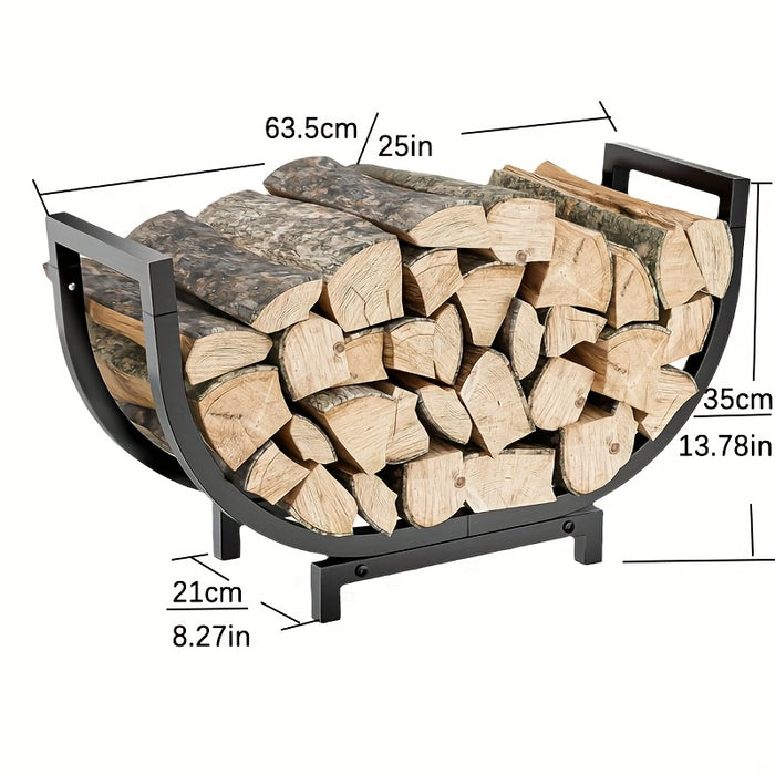 UNICORN Single Unit Black Firewood Rack Black