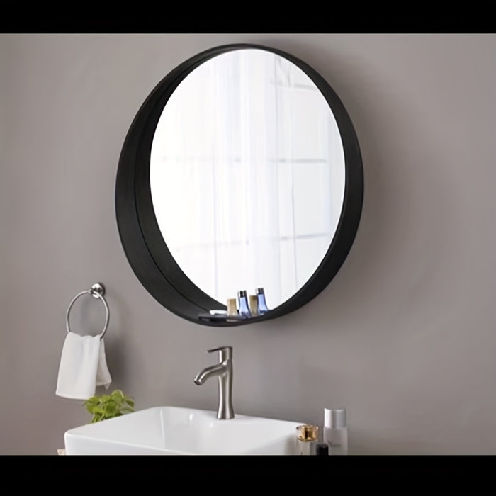 UNICORN Solid Oak 60x60cm Wall Mirror Black White
