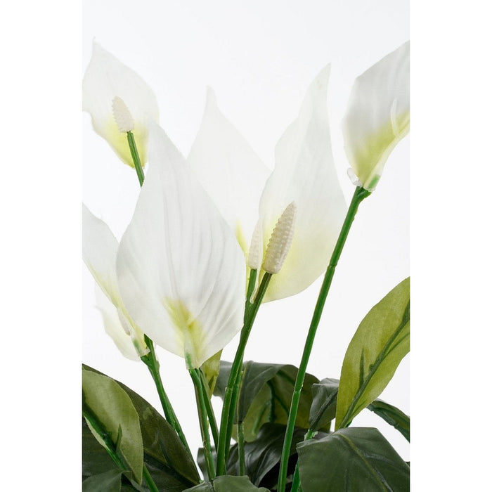 UNICORN Spathiphyllum Artificial Plant in Flower Pot Stan - H50 x Ø40 cm - White