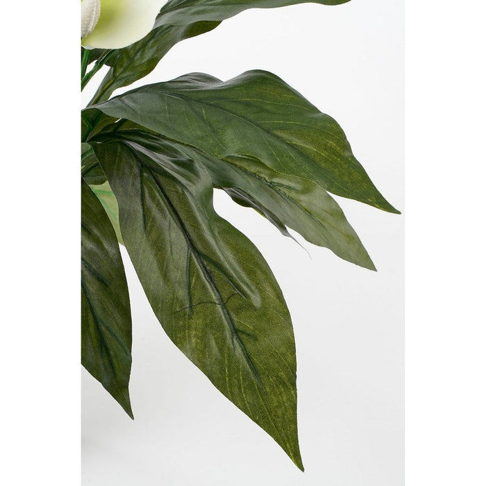 UNICORN Spathiphyllum Artificial Plant in Flower Pot Stan - H50 x Ø40 cm - White