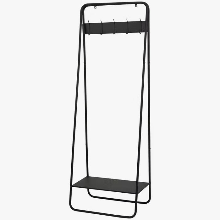 UNICORN Standing Coat Rack metal modern black with storage tray (l x w x h) 60 x 40 x 184 cm