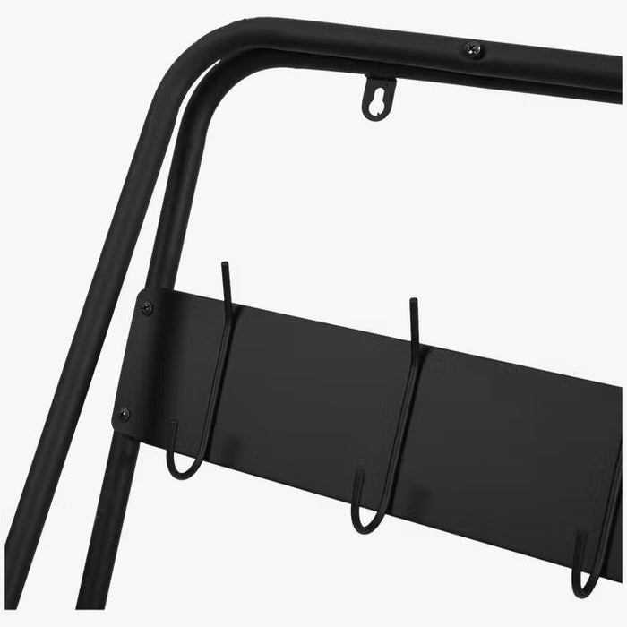UNICORN Standing Coat Rack metal modern black with storage tray (l x w x h) 60 x 40 x 184 cm