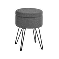UNICORN Stool with storage compartment, dark gray, 31 x 43 cm