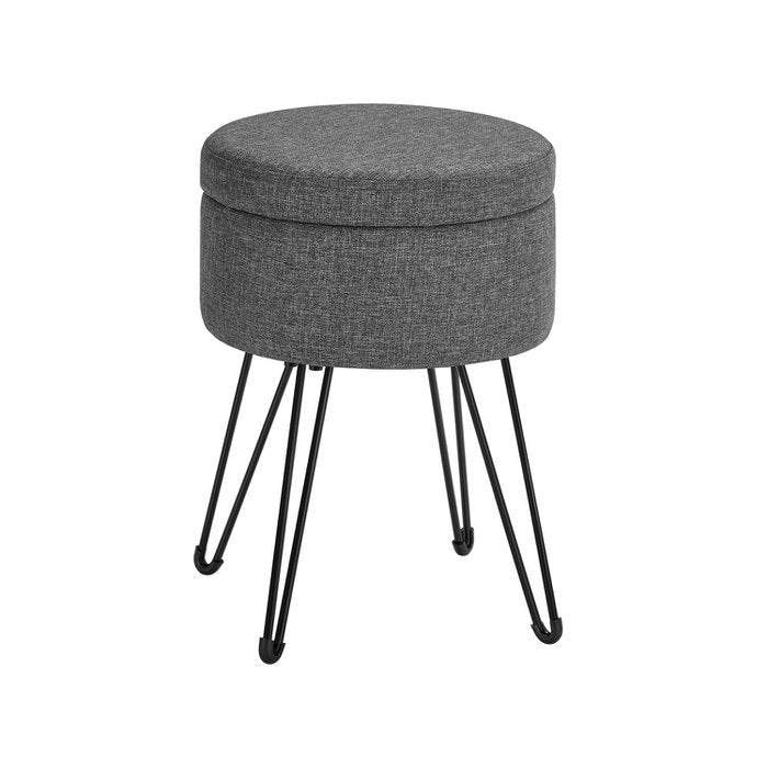 UNICORN Stool with storage compartment, dark gray, 31 x 43 cm