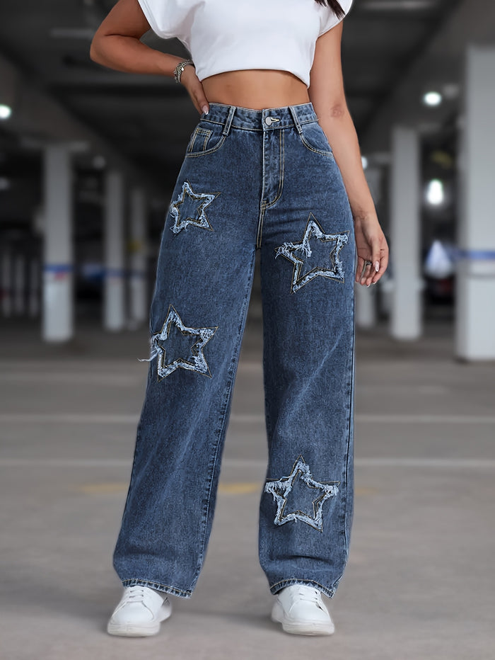 UNICORN Stretch Star Straight-Leg Pants xs s m l xl