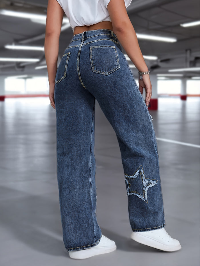 UNICORN Stretch Star Straight-Leg Pants xs s m l xl